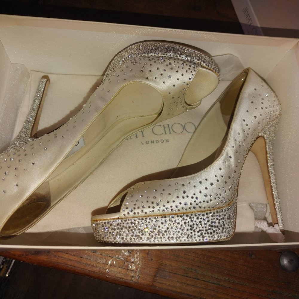 Jimmy Choo Salt in Ivory (White) - SZ 39 - Picture 7 of 7